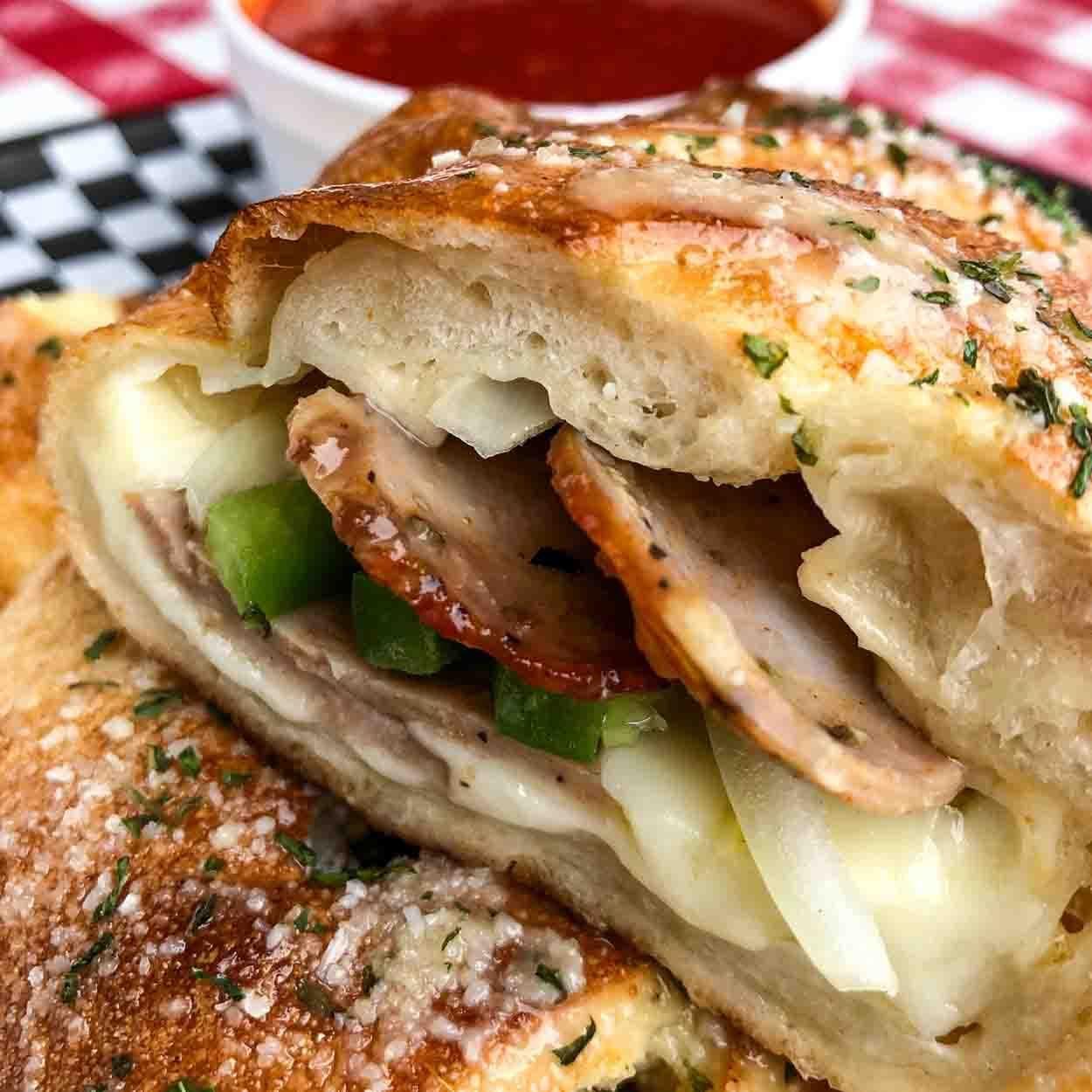 Sausage, Pepper & Onion Roll